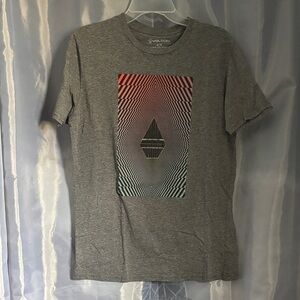 Volcom Gray T-Shirt with Geometric Design